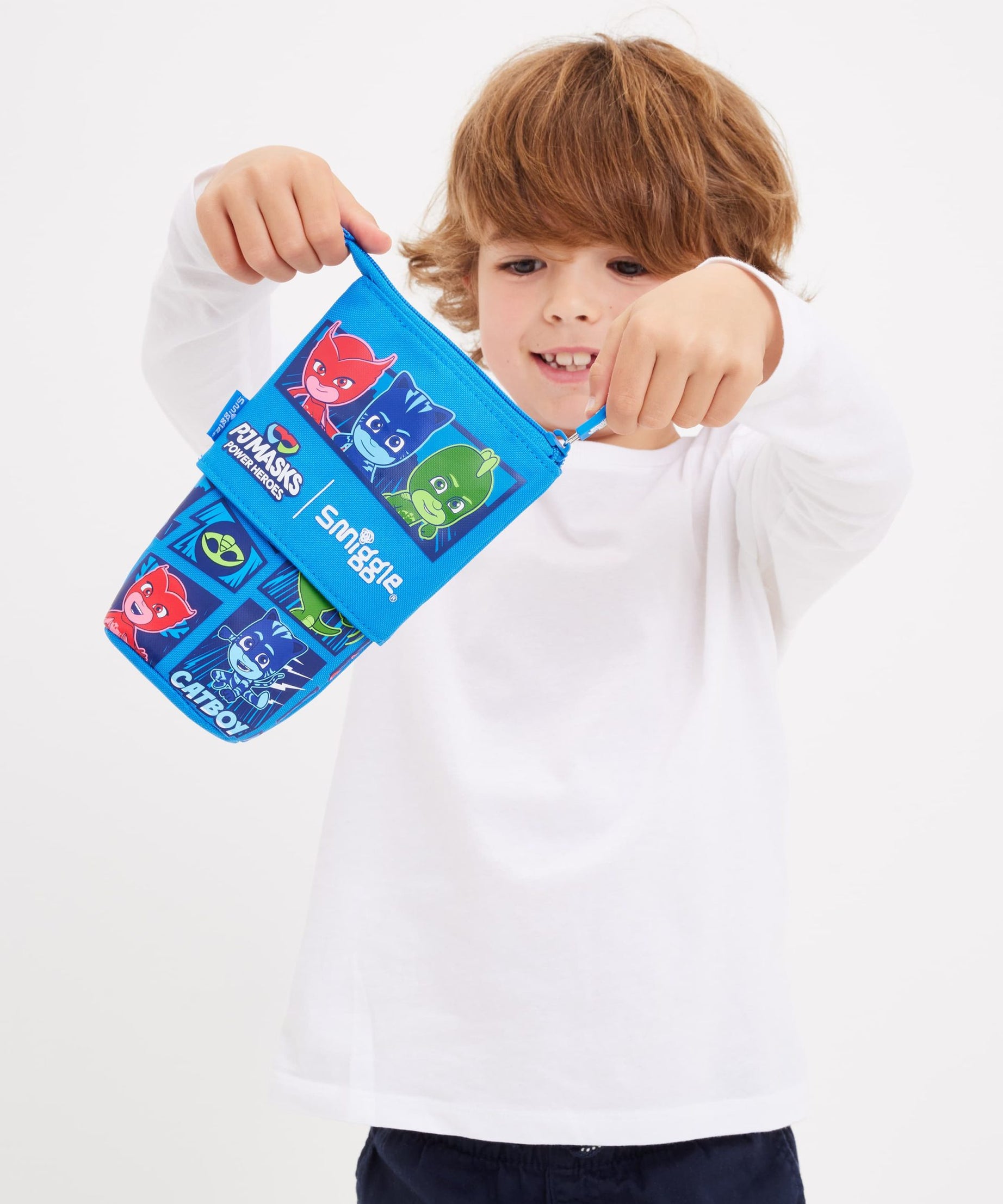 Smiggle - PJ Mask 2si 1 Arada Kalem Kutusu-Dinossi