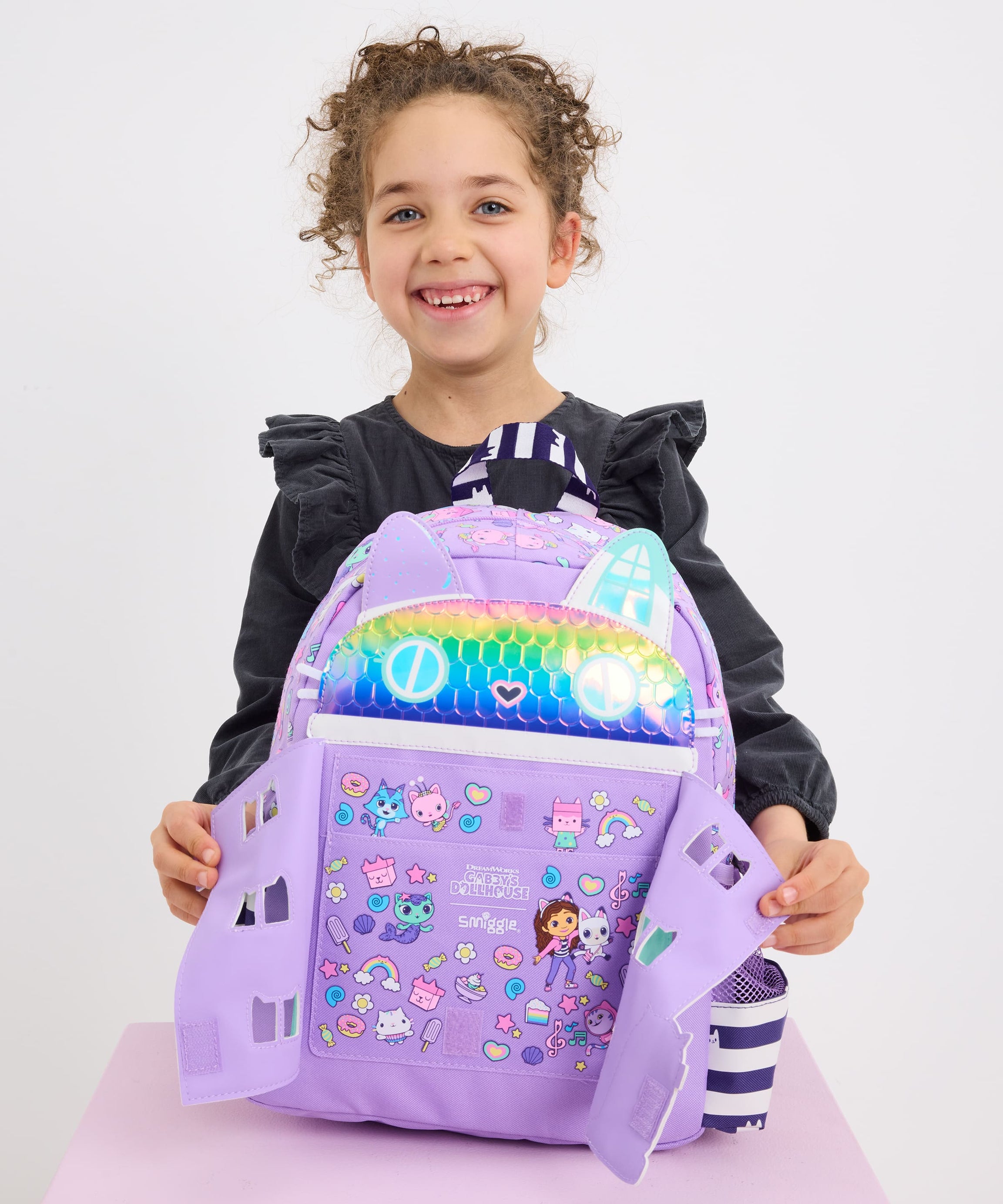 Smiggle - Gabbys Dollhouse Anaokulu ve Kreş Sırt Çantası-Dinossi