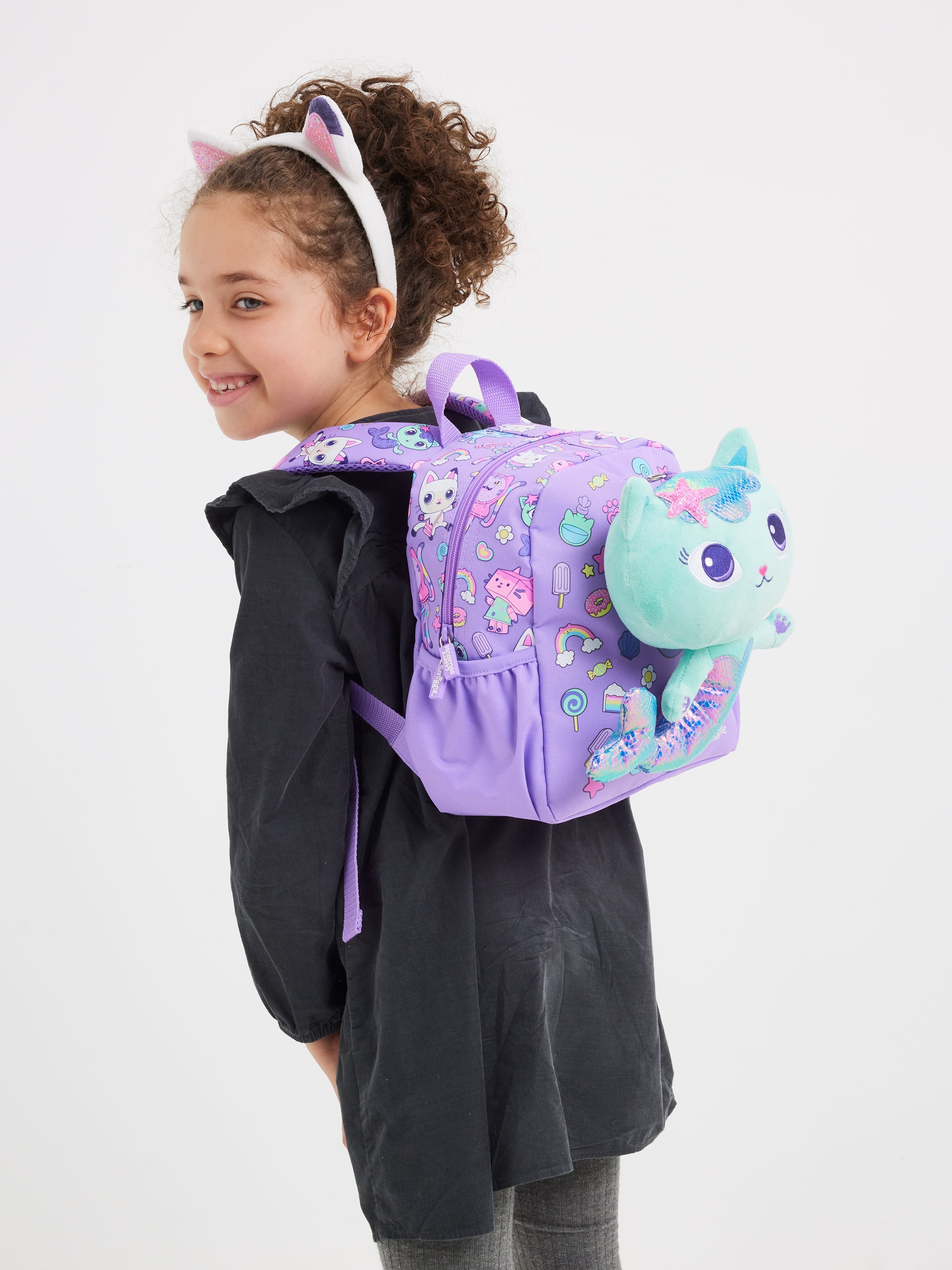 Smiggle - Gabbys Dollhouse Kreş Çıkarabilir Oyuncaklı Sırt Çantası-Dinossi