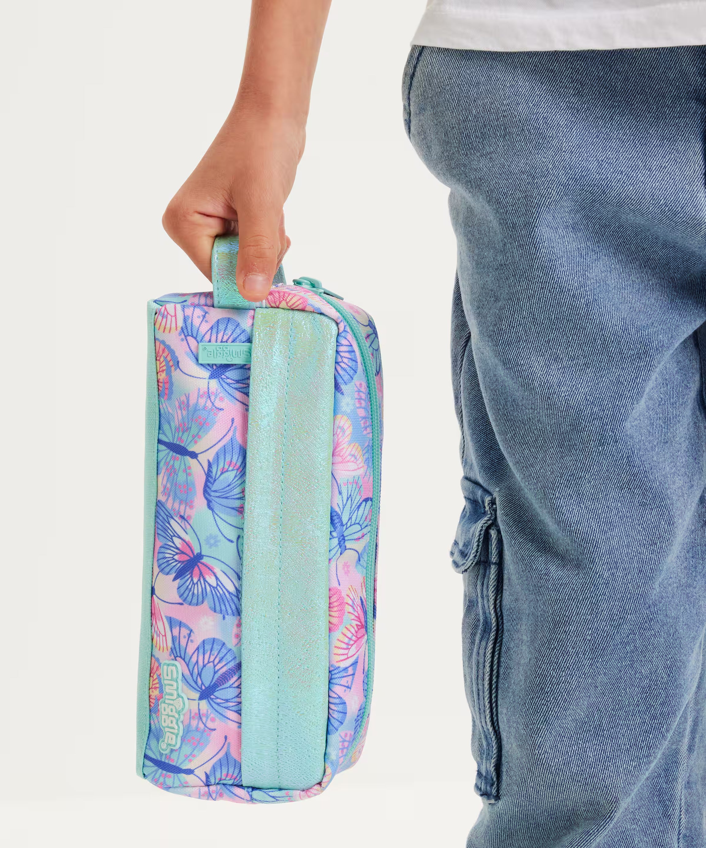 Smiggle - علبة أقلام مزدوجة العينين سريالية