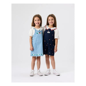 Goldie + Ace - Çilek Denim Önlük Elbise | Mavi