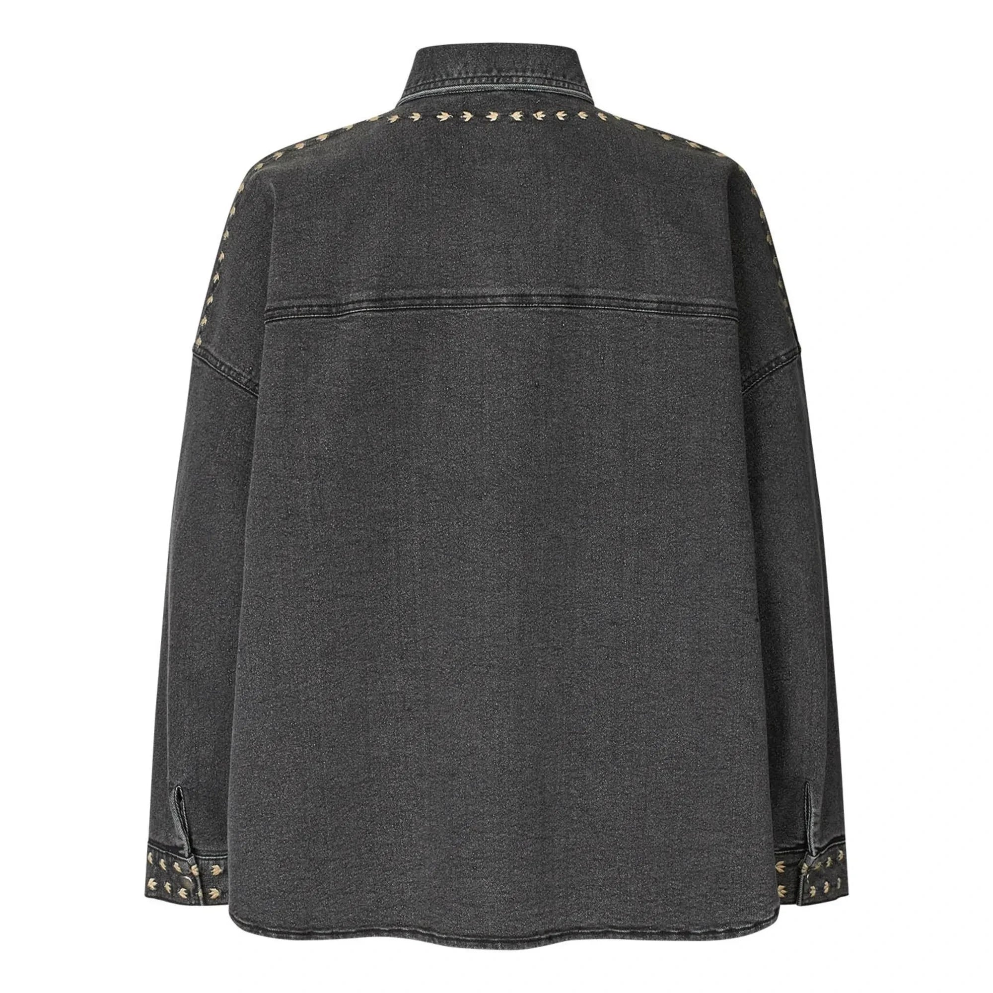Lollys Laundry - Veida Denim Overshirt | Yıkanmış Siyah
