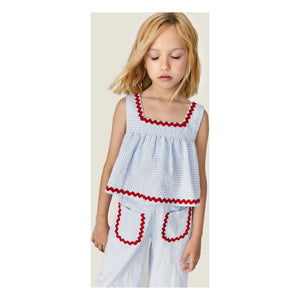 Mipounet - Pauline Vichy pantolon | Mavi