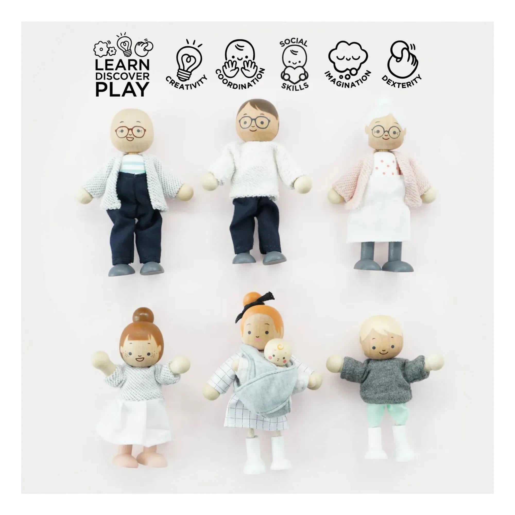 Le Toy Van - Ahşap oyuncak bebek evi ailesi