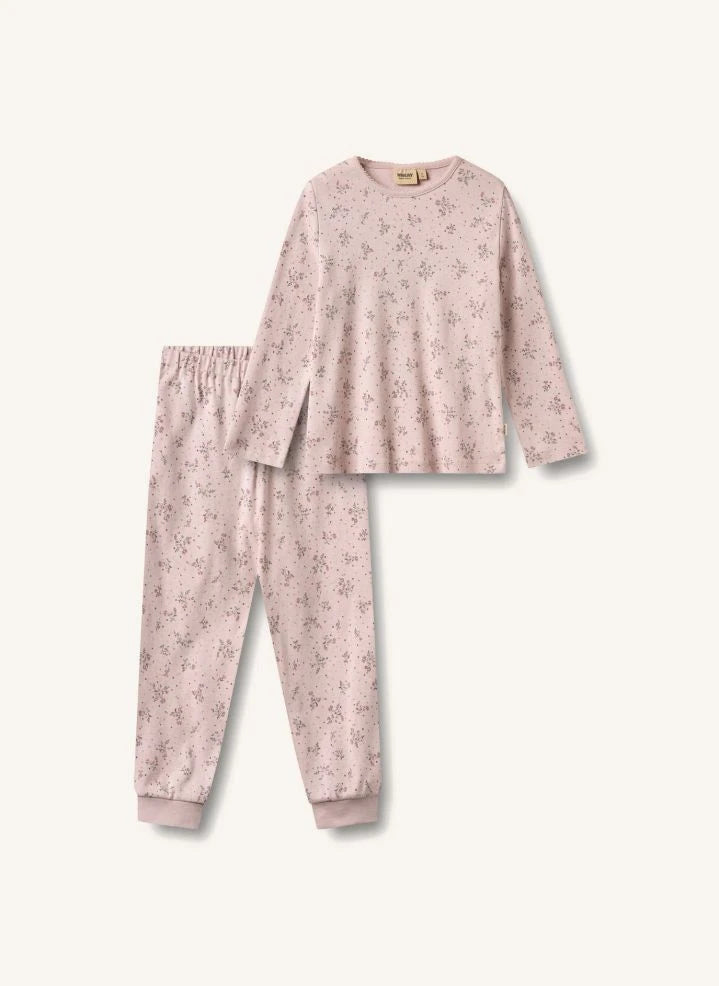 Wheat - Mila Fleuri Organik Pamuklu Pijama | Pudra pembesi