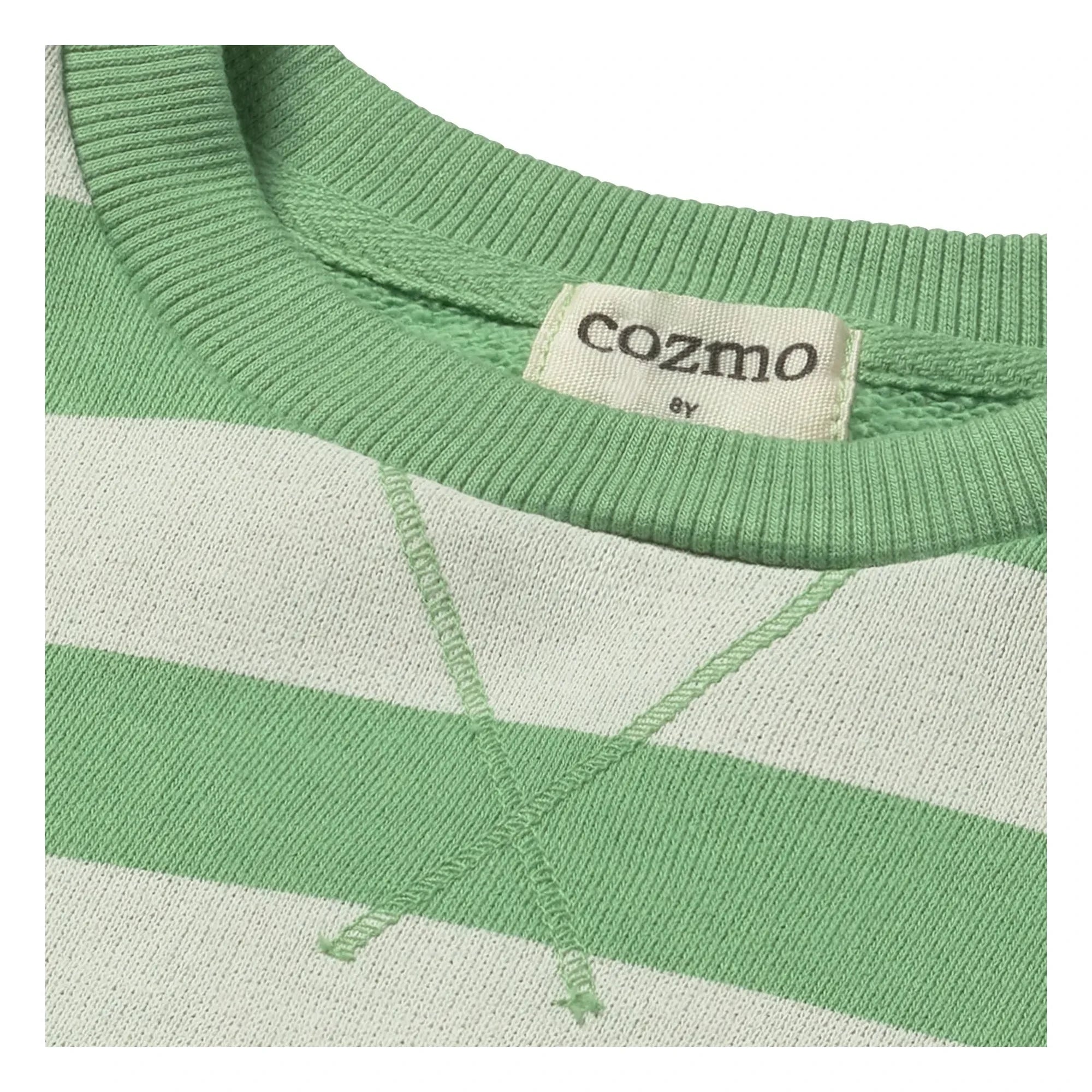 Cozmo - Dan Lemon Çizgili Sweatshirt | Meadow Green