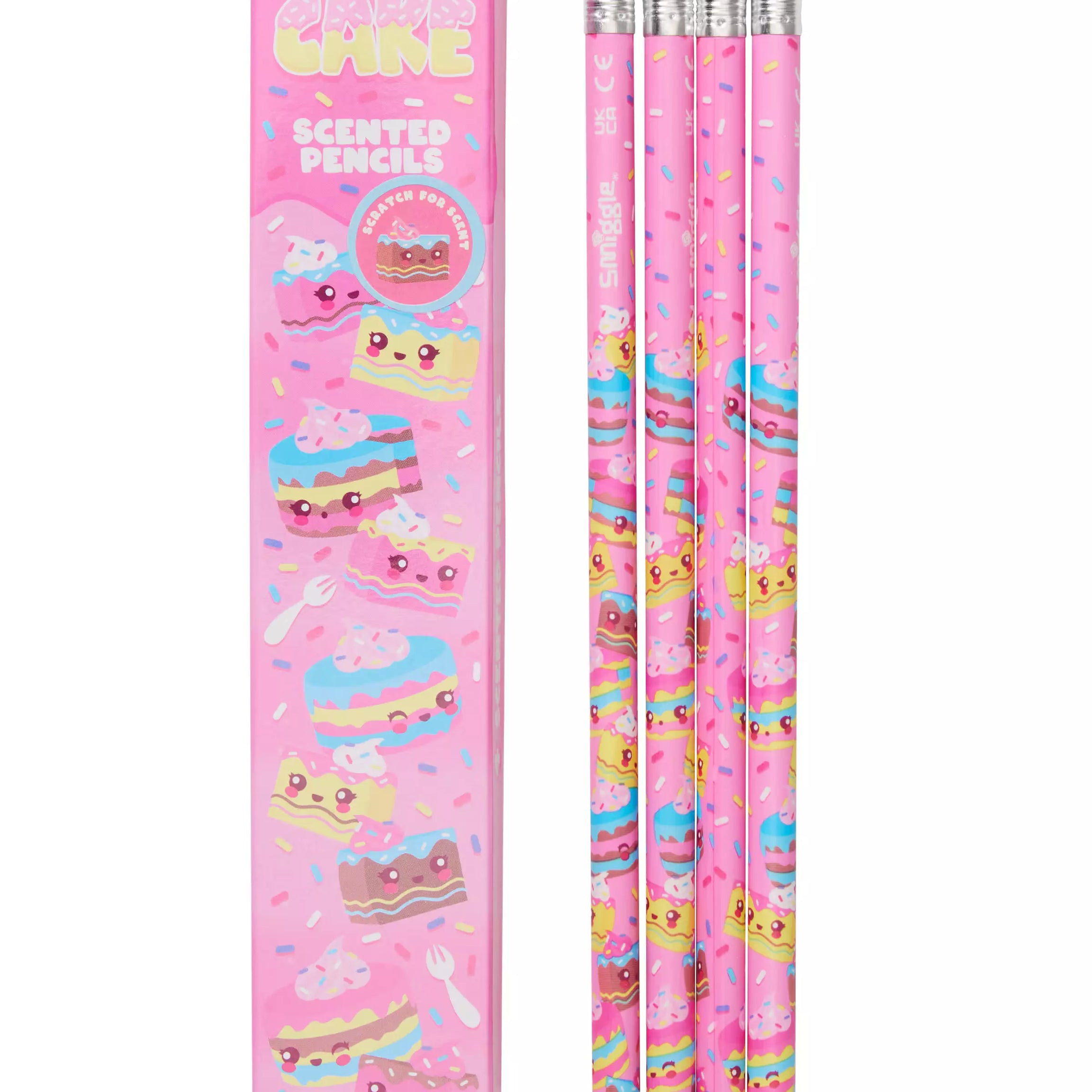 Smiggle - مجموعة 4 أقلام رصاص معطرة