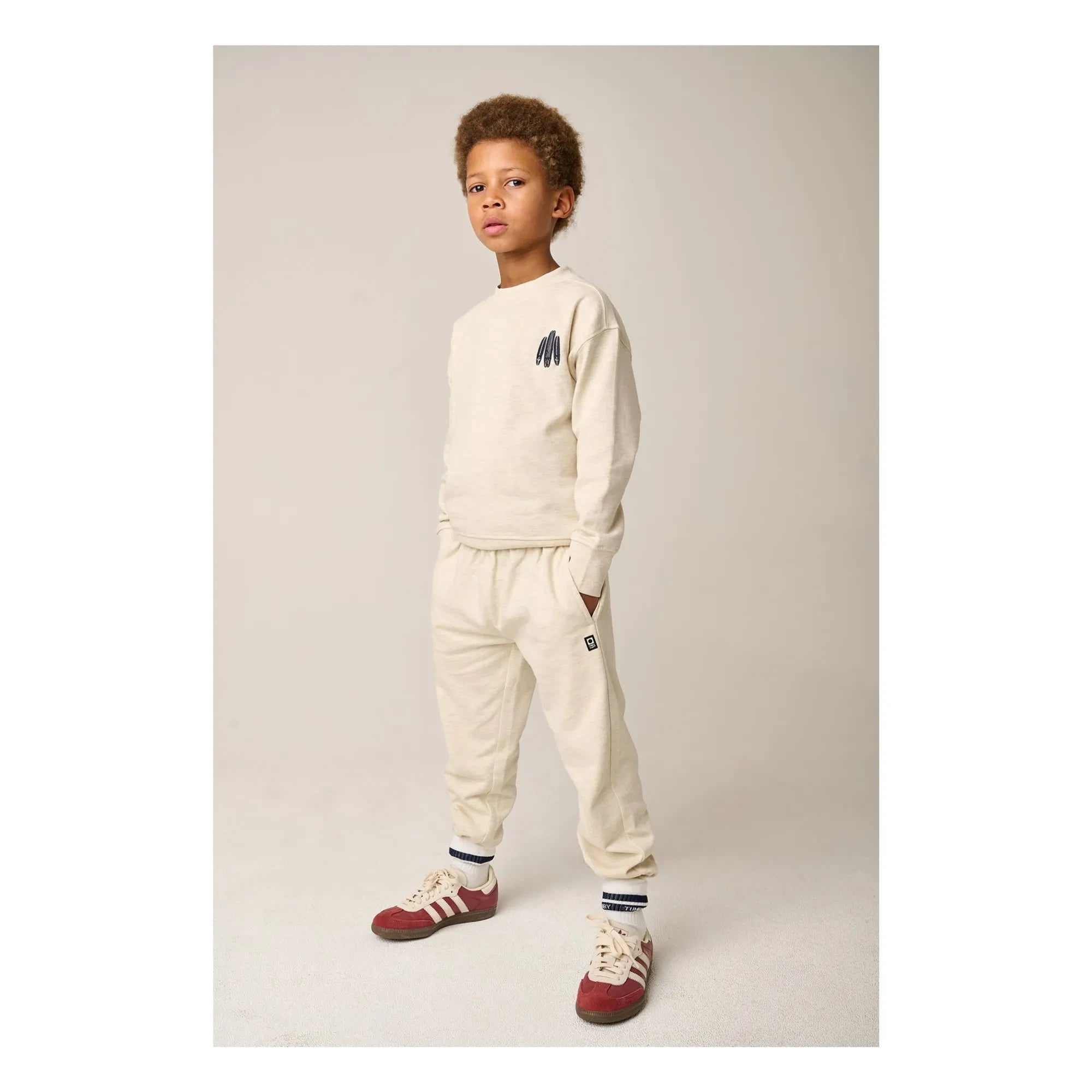 Tumble N'Dry - Oversize Seashore organik pamuk sweatshirt | Heather white