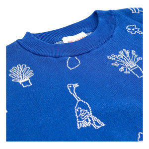 Bobo Choses - Summer Trip organik pamuk kazak | Mavi