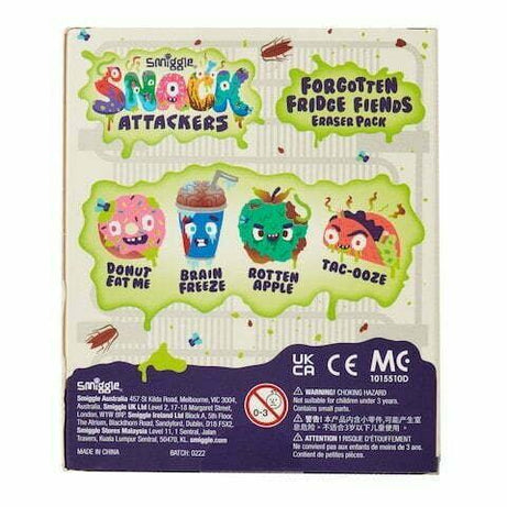 Smiggle - Snack Attackers 4lü Silgi Paketi-Dinossi
