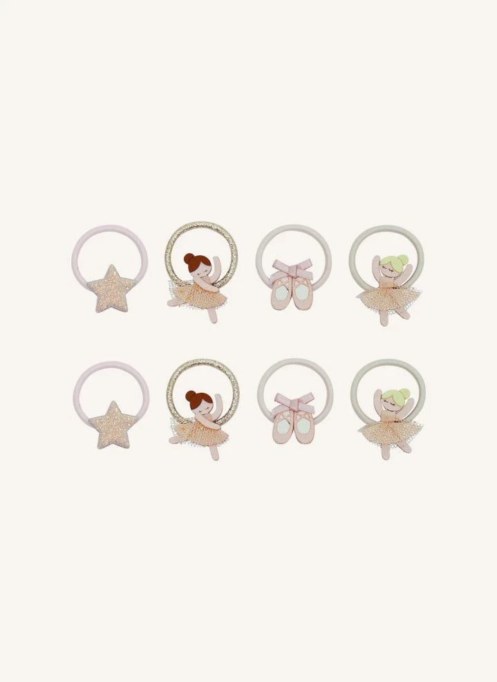 Mimi & Lula - Set of 8 Mini Chouchous Balerina | Ekru