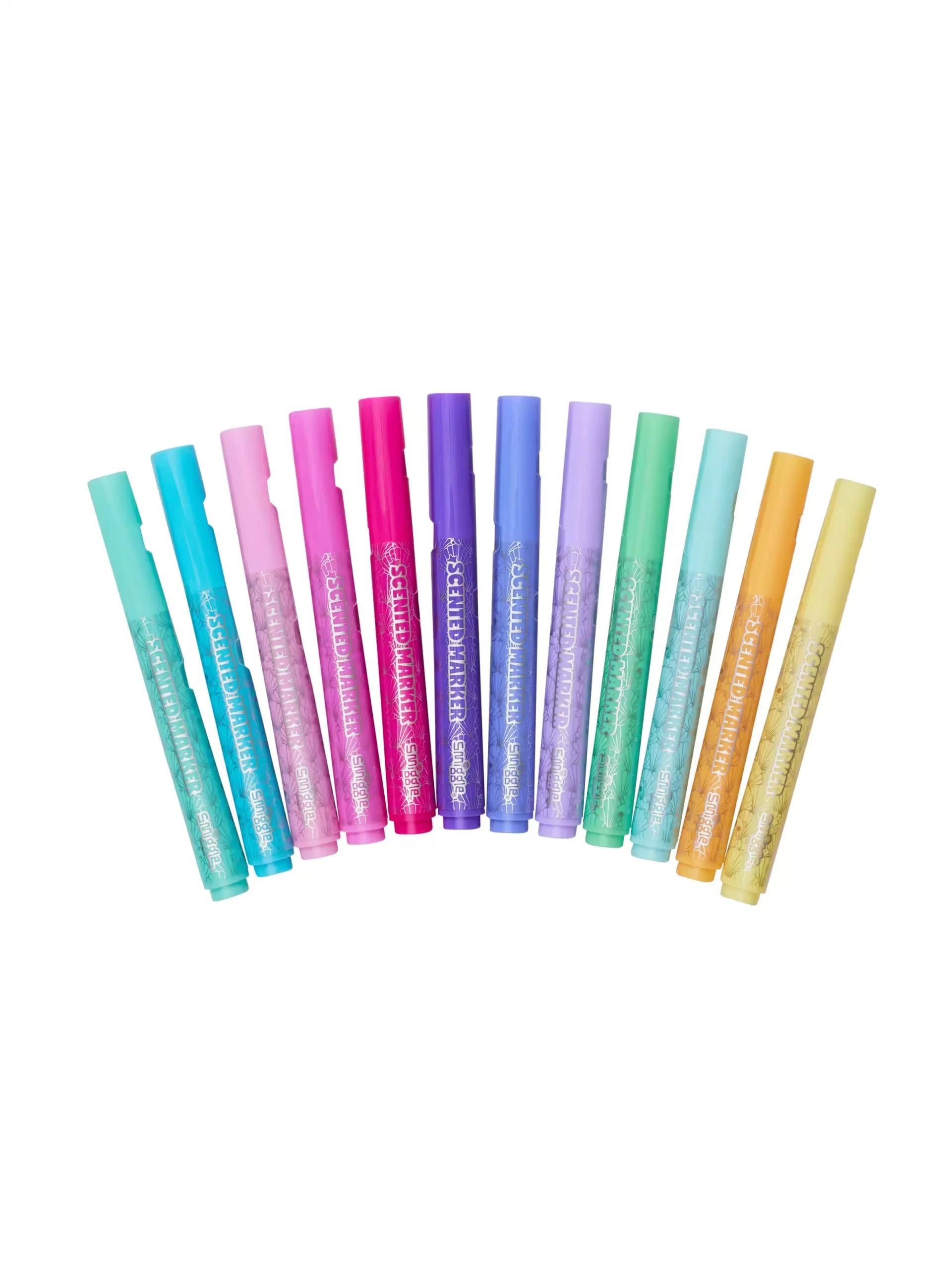 Smiggle - Hi There Kokulu 12li Fosforlu Kalem ve Kalem Kutusu Seti-Dinossi