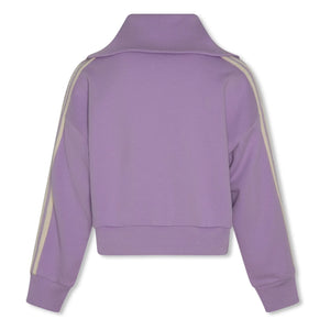 AO76 - Jane geri dönüştürülmüş pamuklu fermuarlı sweatshirt | Leylak