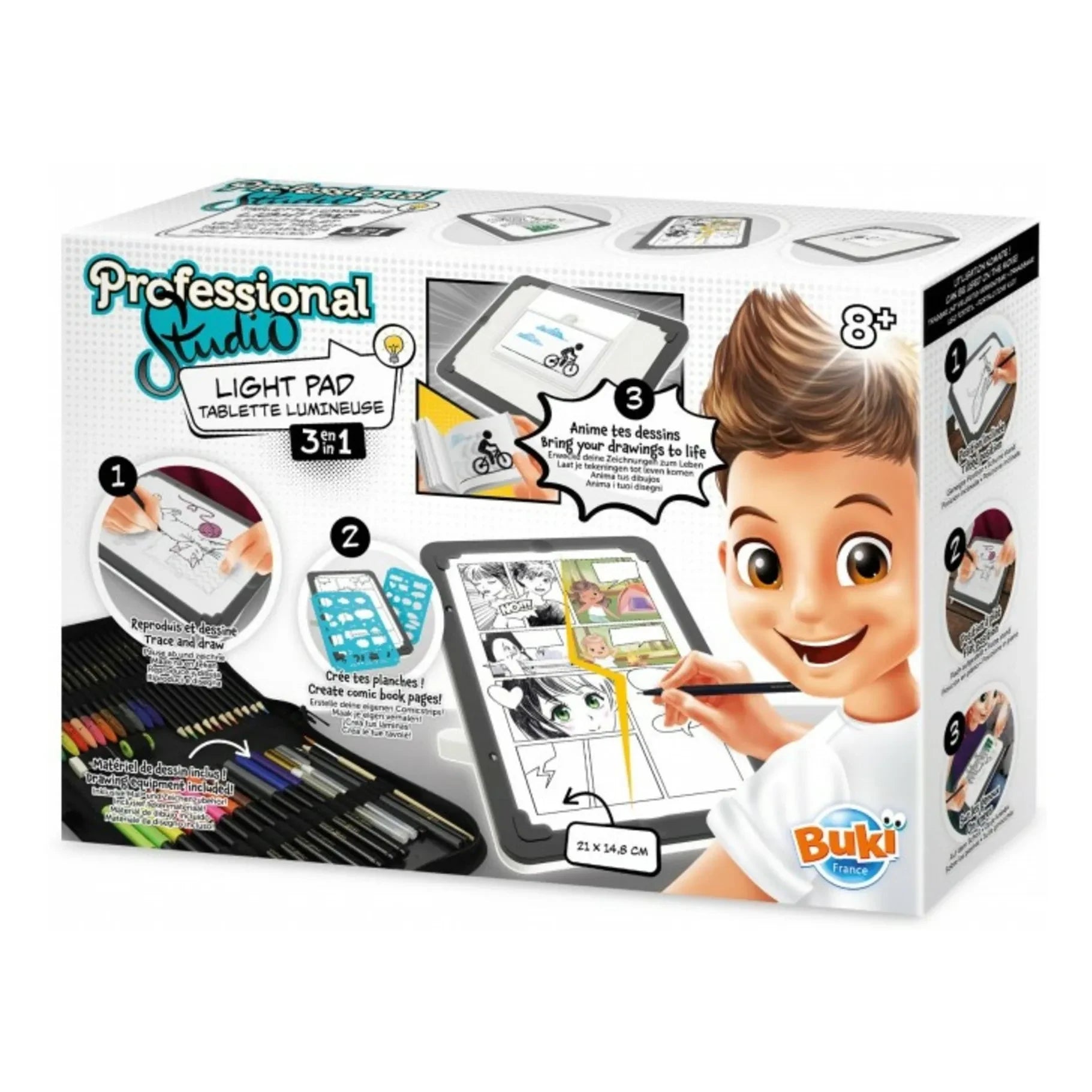 Buki - 3'ü 1 arada aydınlatmalı çizim tableti