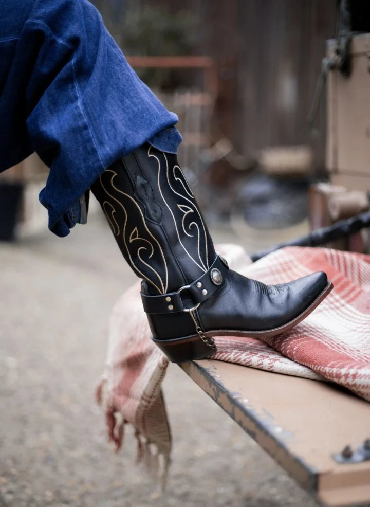 Bootstock - بوتات بوبي الكاوبوي | أسود