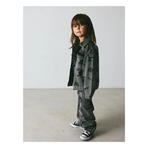 brunobruno nation - Lou Voyage Denim Organik Pamuk Ceket | Gri