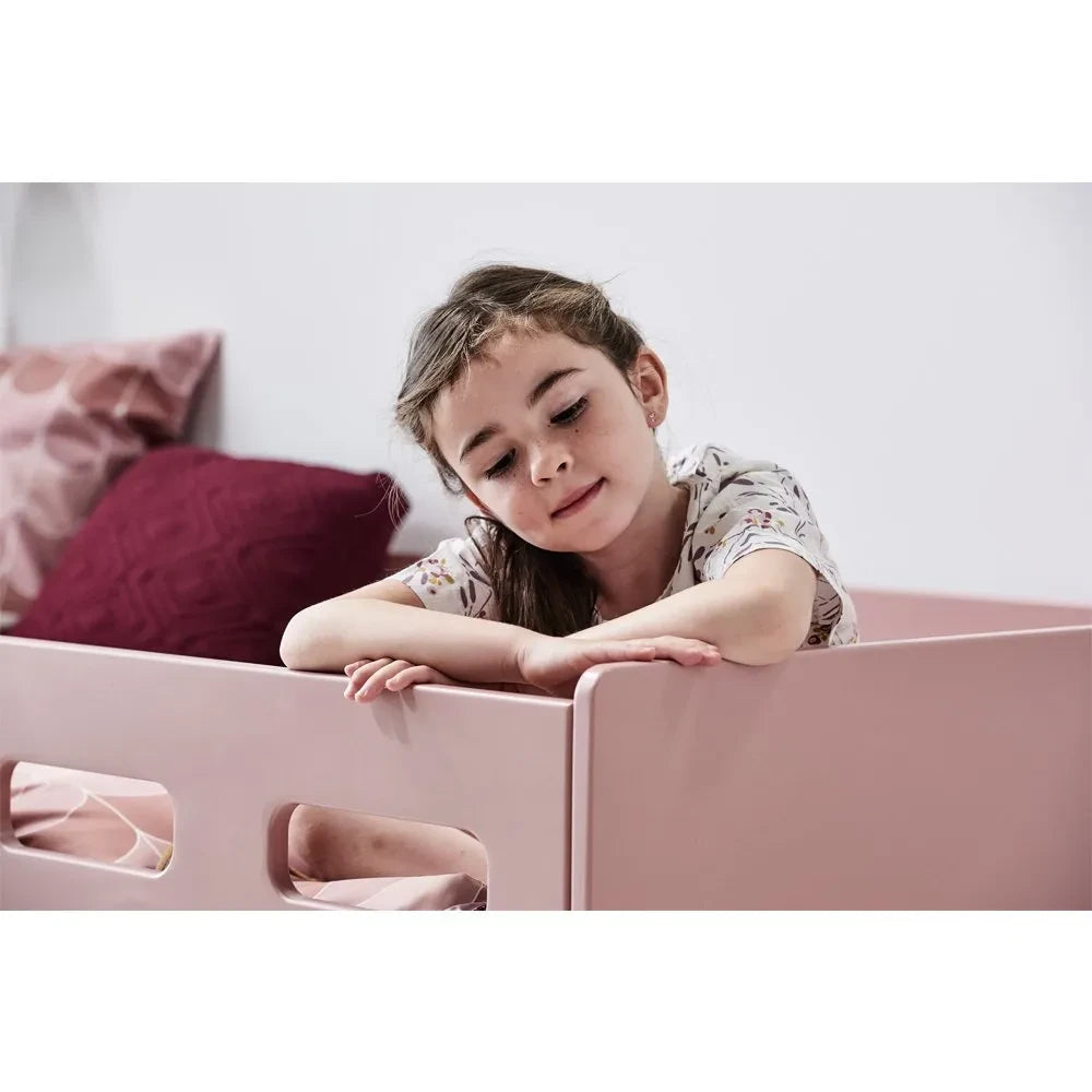 Flexa - Popsicle Orta Yüksek Yatak Merdivenli 90x200cm | Pembe