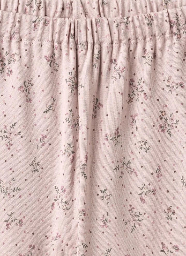 Wheat - Mila Fleuri Organik Pamuklu Pijama | Pudra pembesi
