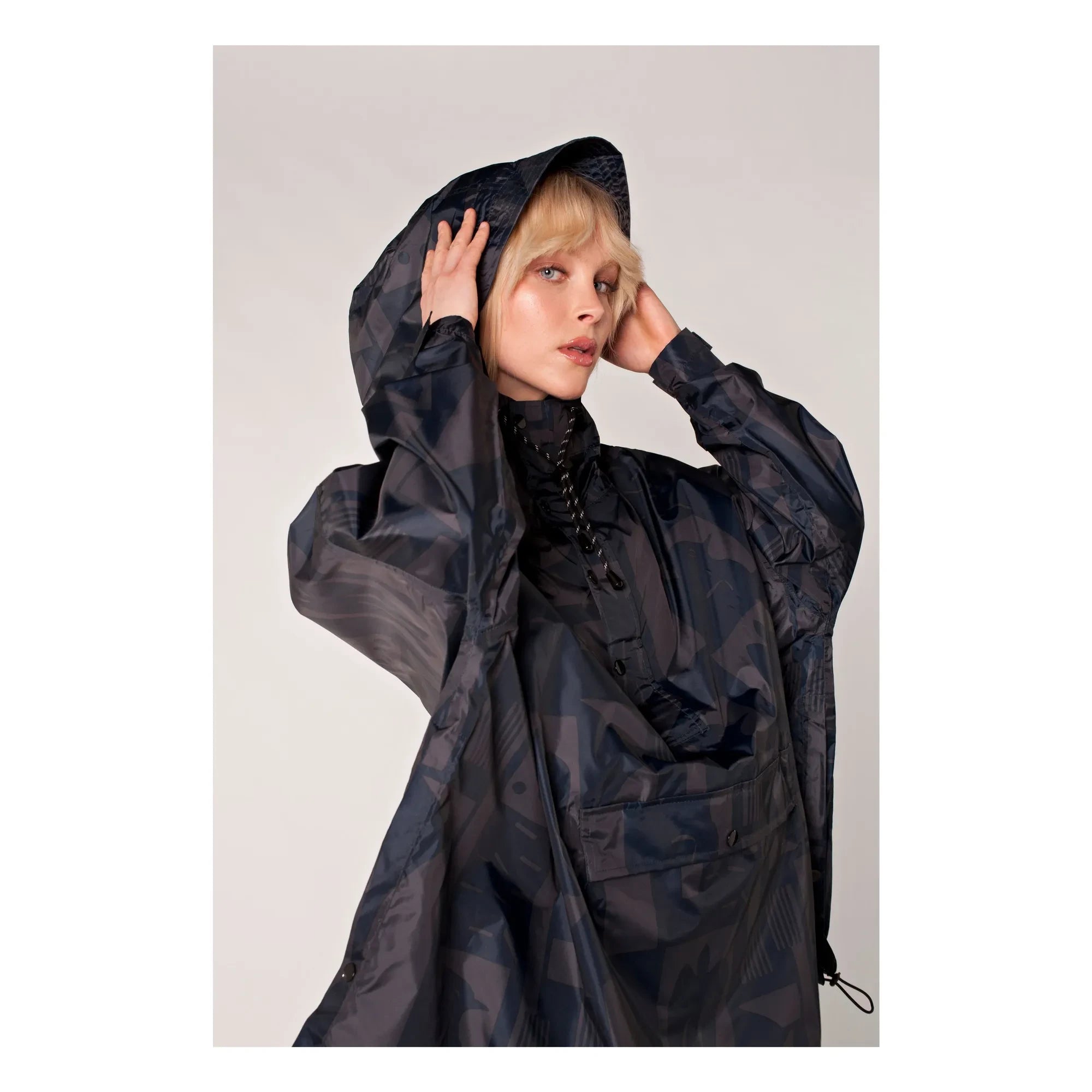 Rainkiss - Back to Black Su Geçirmez Anorak | Siyah