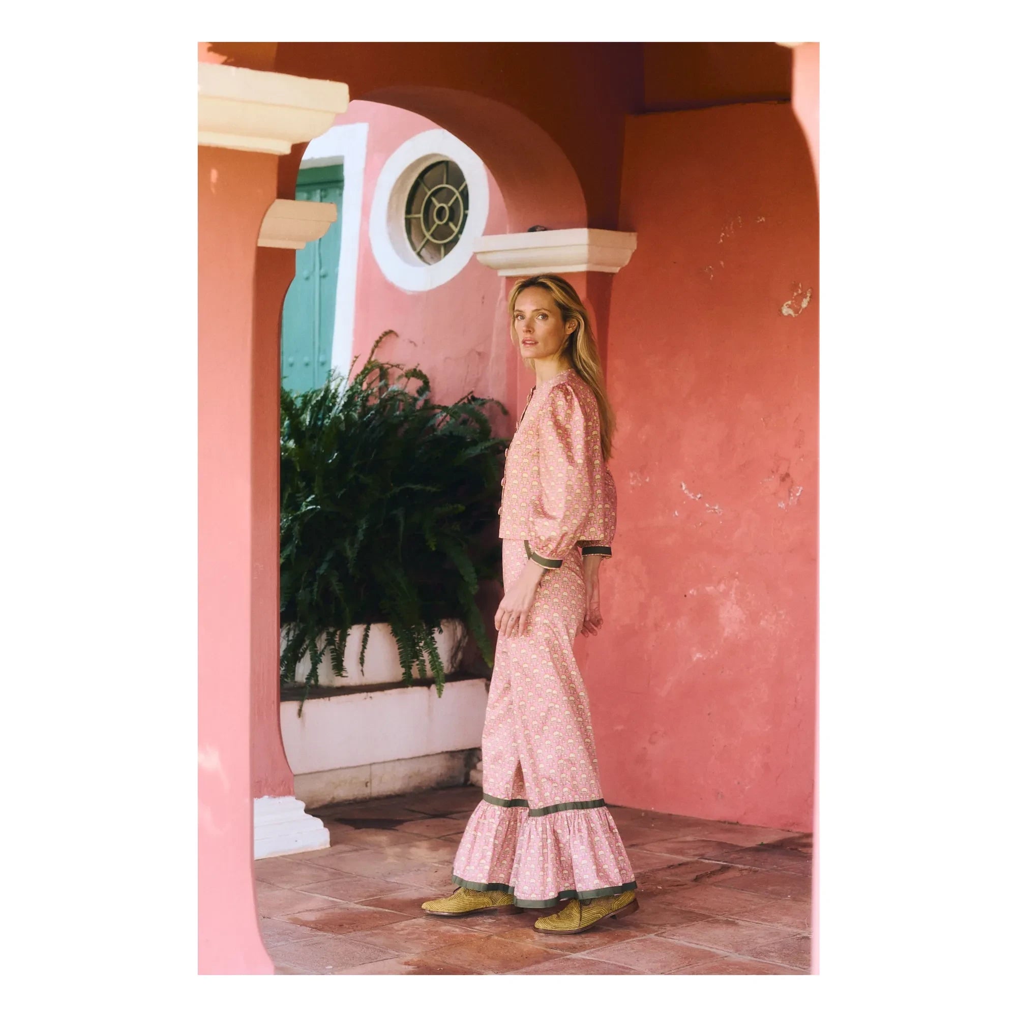Maria de la Orden - Bristol Cotton Bluz | Şeftali