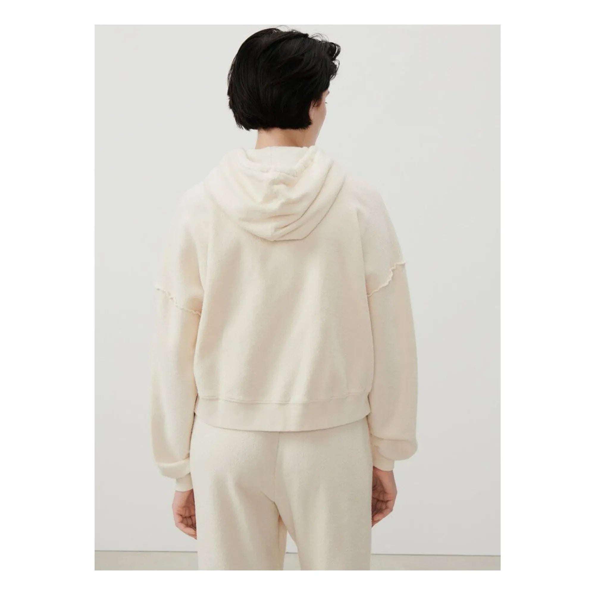 American Vintage - Bobypark organik pamuklu fermuarlı sweatshirt | Ekru