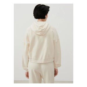 American Vintage - Bobypark organik pamuklu fermuarlı sweatshirt | Ekru