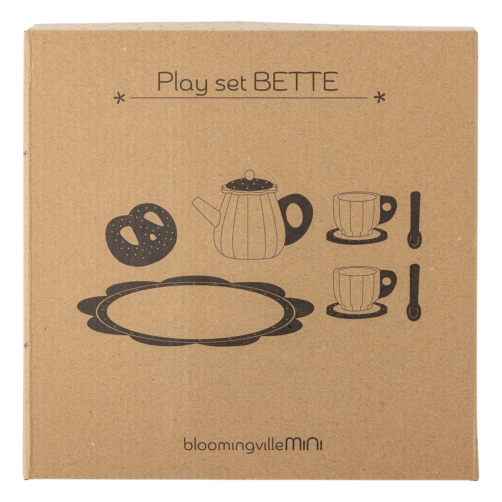 Bloomingville Mini - Bette çay seti | Kahverengi