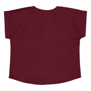 Loir - Kurta Keten Ceket | Bordo