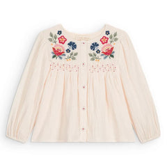 Louise Misha - Kerstin Organik Pamuk Bluz | Krem