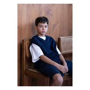 Smallable Kid - Pembroke Organik Pamuklu Kazak | Lacivert