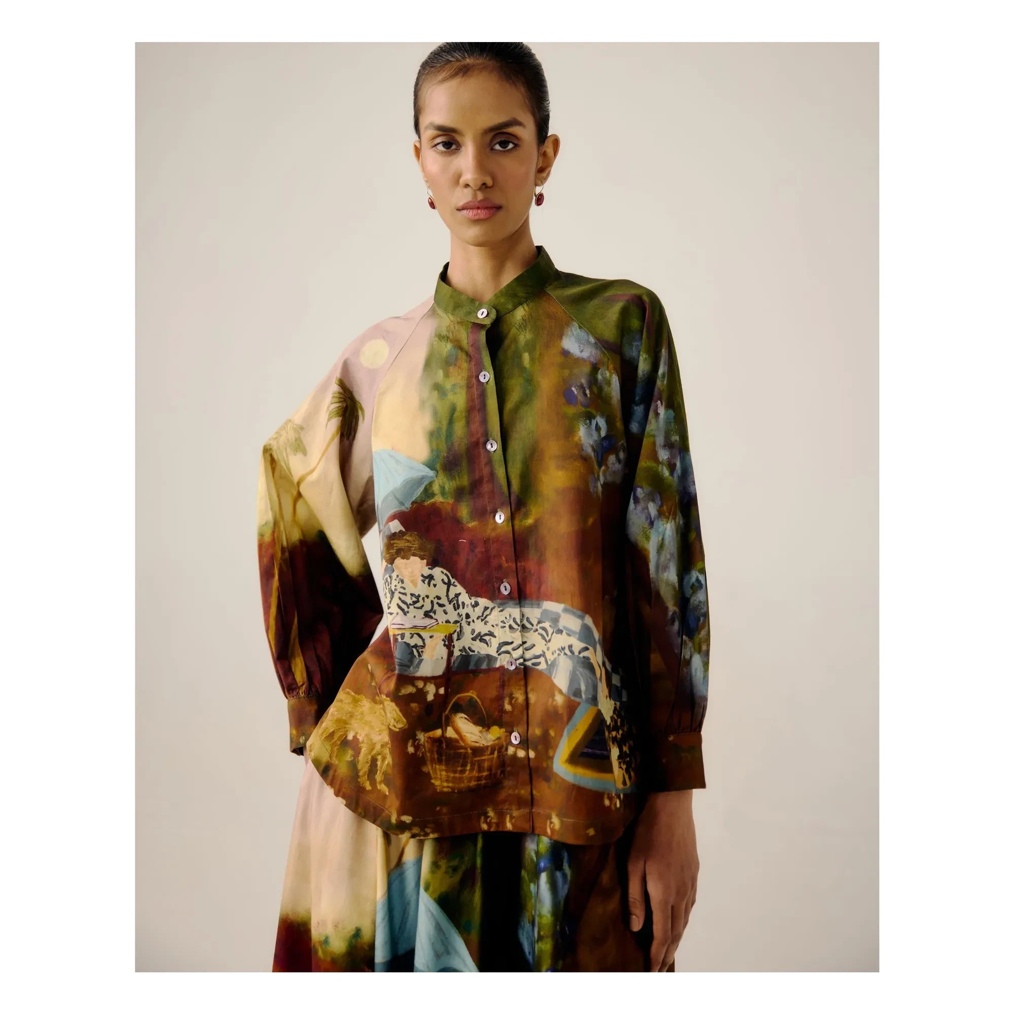 CORD - A Kesim Lakeside Pamuk Saten Bluz | Bordo
