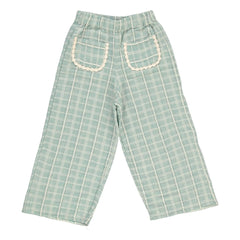 Bebe Organic - Mia Carreaux Cepli Taraklı Pantolon | Mavi Yeşil