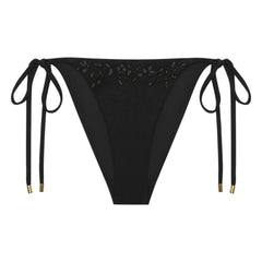 Peony - Memoir Nakışlı Geri Dönüştürülmüş Lifli Jersey Alt Parça | Siyah