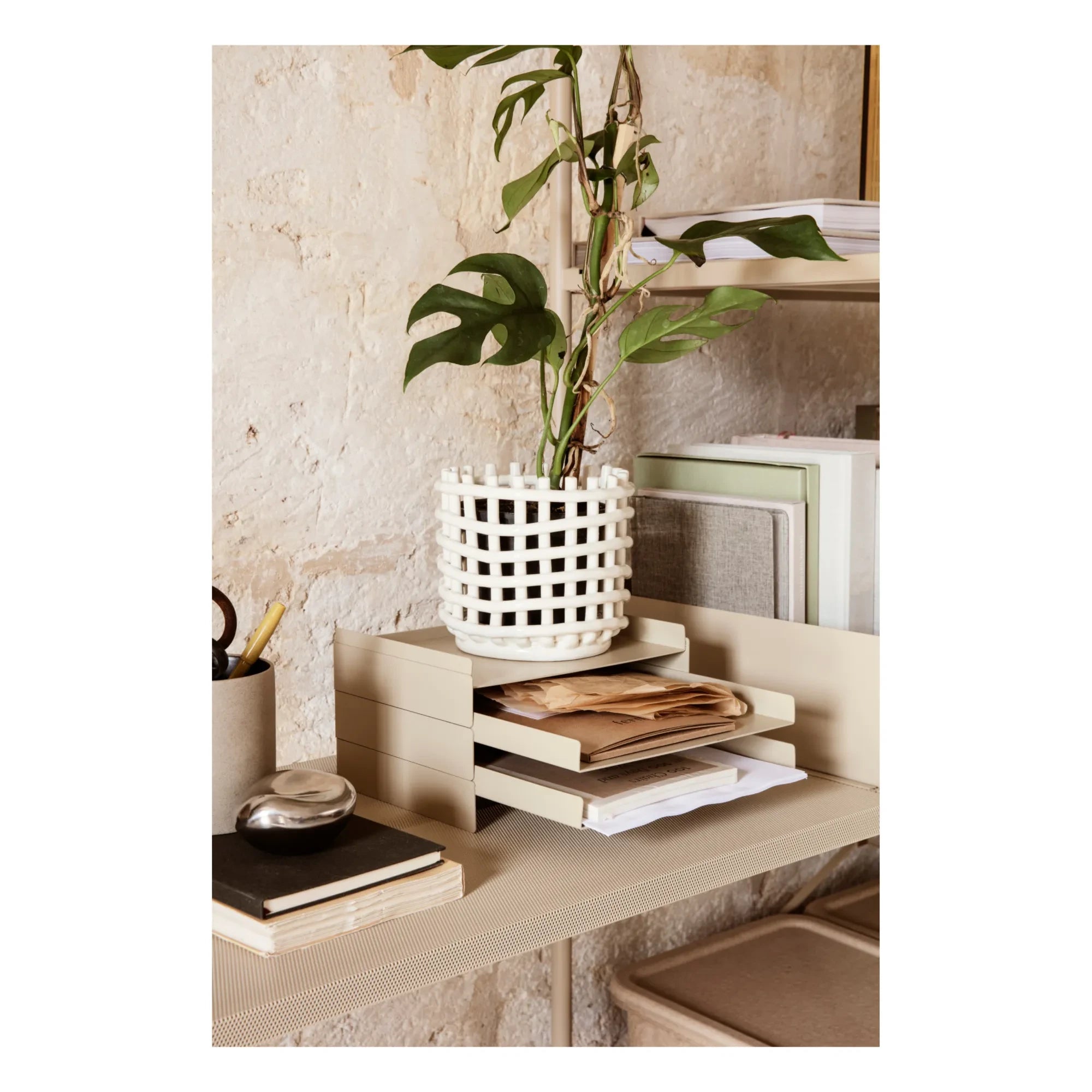Ferm Living - Seramik Sepet | Beyaz