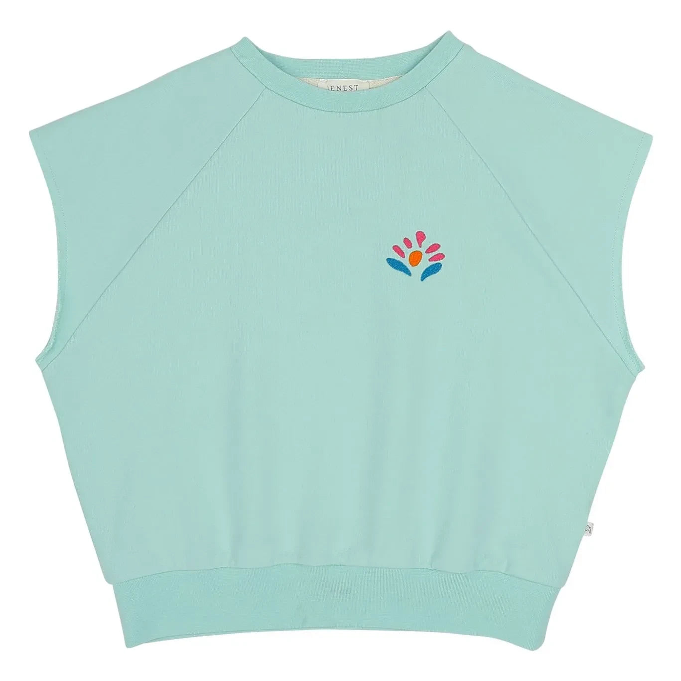Jenest - Joey organik pamuklu kolsuz sweatshirt | Turkuaz