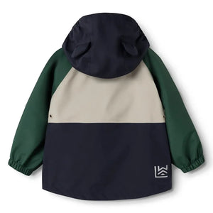 Liewood - Manu Colorblock طقم مطر مصنوع من ألياف معاد تدويرها | أخضر داكن