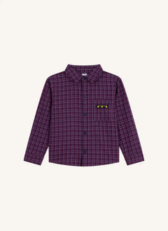 Petit Bateau - Organik Pamuklu Kareli Gömlek | Lacivert
