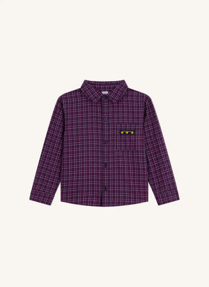 Petit Bateau - Organik Pamuklu Kareli Gömlek | Lacivert