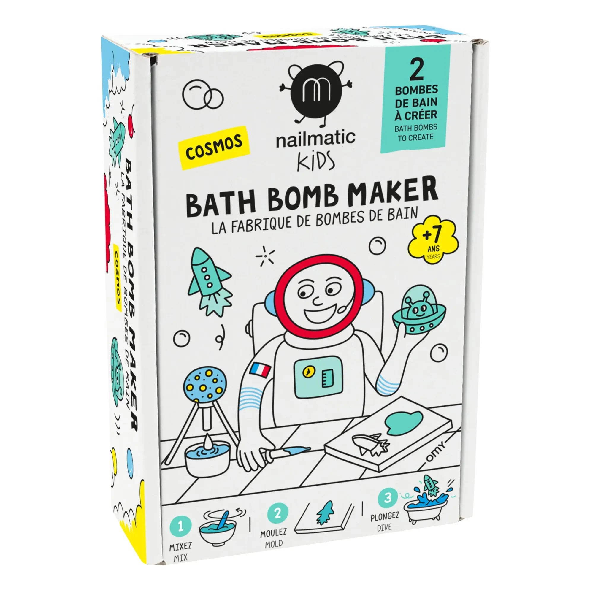 Nailmatic Kids - The Bath Bomb Factory Set - Cosmos Edition - 2 banyo bombası | Mavi