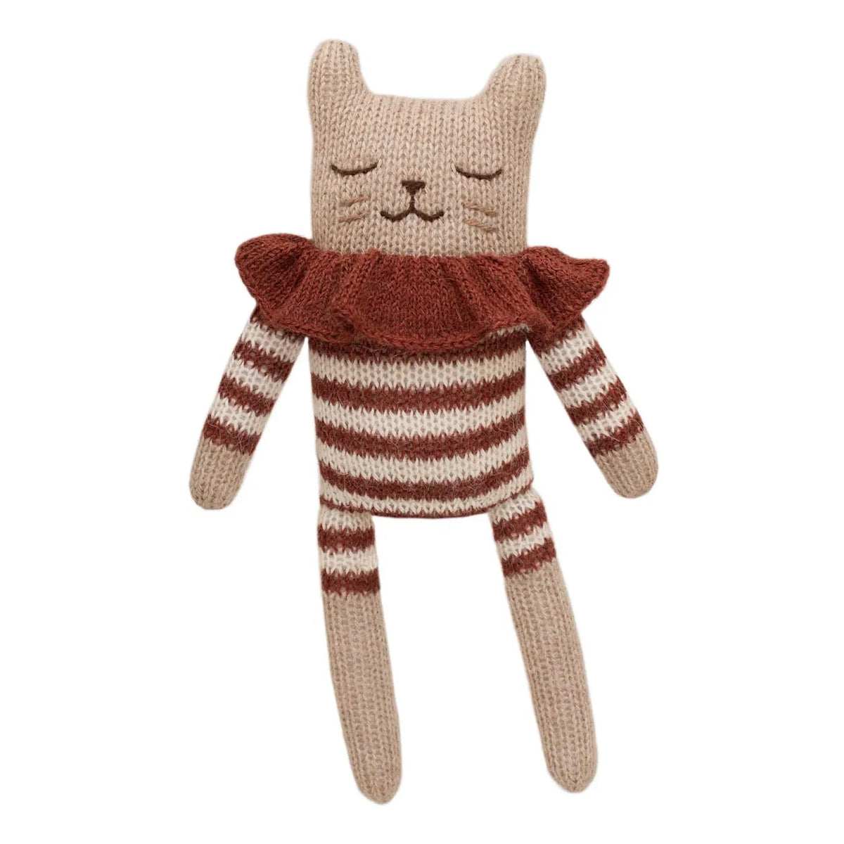 Main Sauvage - Çizgili Tulumlu Kedi Peluş Oyuncak | Terracotta