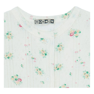 Bonton - Pointelle Nuite Bouquets Pijama | Beyaz