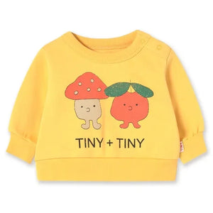 Tinycottons - Tiny & Tiny Organik Pamuk Bebek Sweatshirt | Sarı