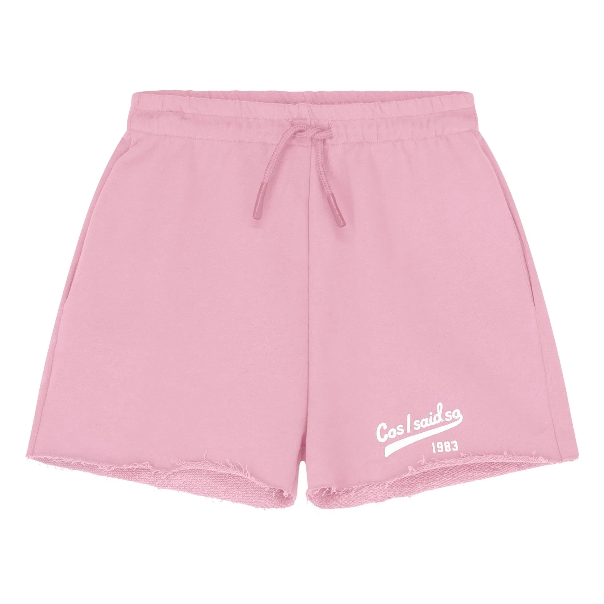 Cos I Said So - Kesik Logo Jogger Şort Organik Pamuk | Pembe