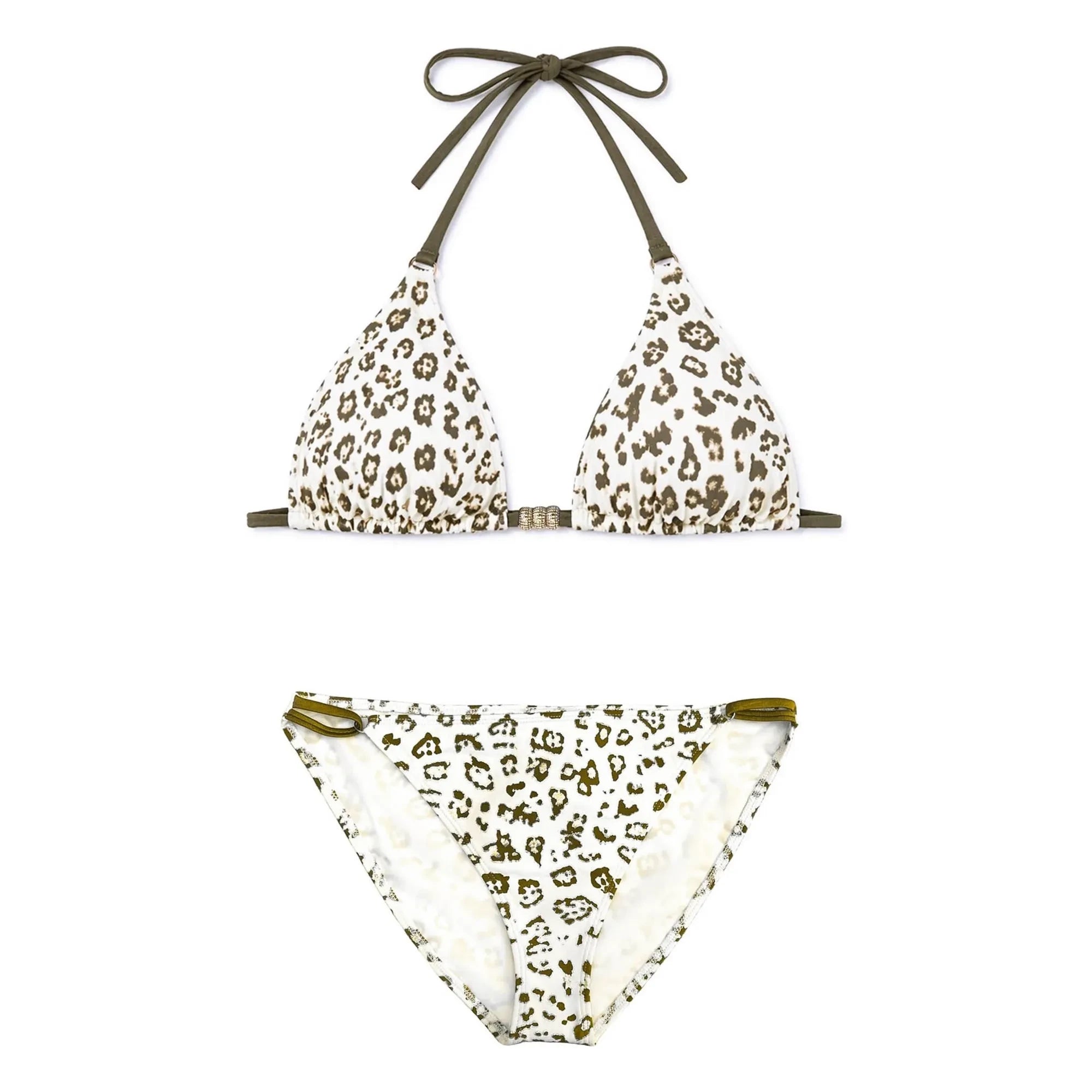 Lison Paris - Savanna Leopar 2 Parçalı Mayo | Ekru