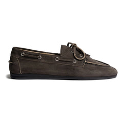 Posa - Süet Boat Shoes | Koyu gri