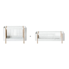 Oliver Furniture - Wood Mini+ Karyoladan Genç Yatağa Dönüşüm Kiti | Meşe