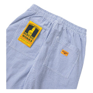 Service Works - Şeftali Çizgili Seersucker Pantolon | Açık Mavi