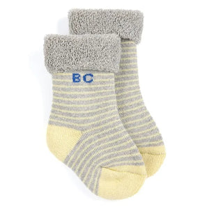 Bobo Choses - 2 Çift Çizgili Organik Pamuklu Çorap Seti | Yeşil