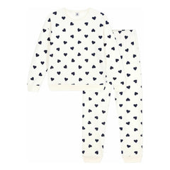 Petit Bateau - Sünger kalpli pijama | Ecru