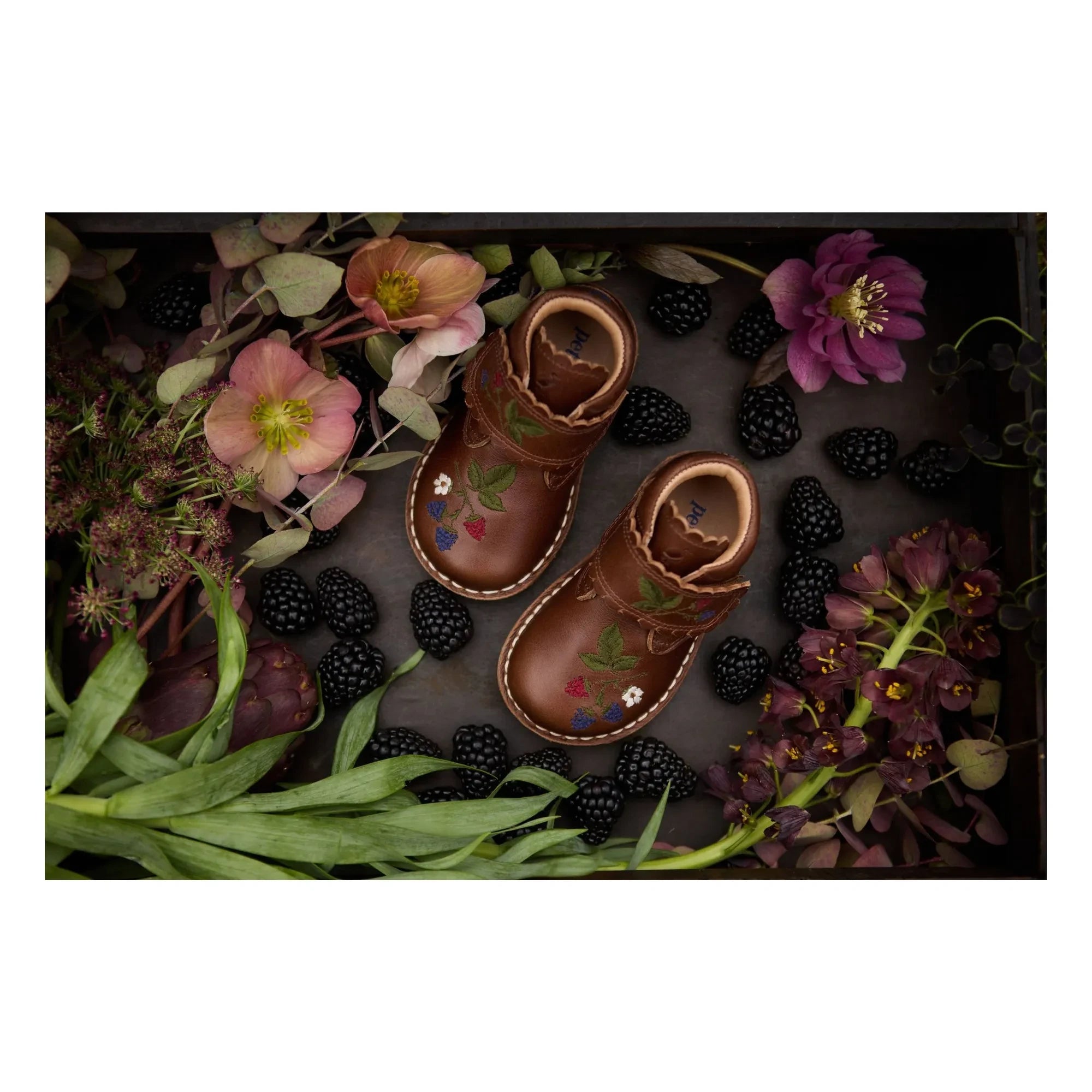 Petit Nord - Scallop Blackberries Scratch Boots - Uniqua Koleksiyonu | Kahverengi